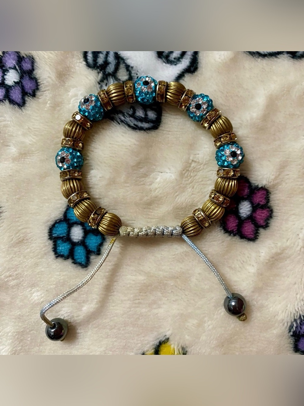 Adjustable Chunky Beaded Bracelet